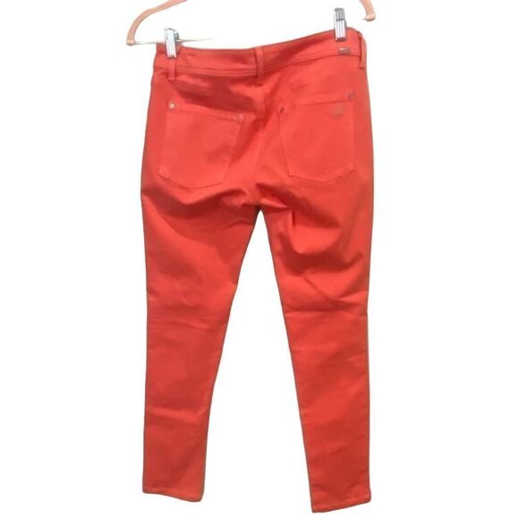 DL1961 Emma Leggings in spring wash coral Color Printed Skinny Jeans size 28 - Picture 6 of 15